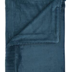 Catherine Lansfield Velvet And Faux Fur 150cmx200cm Throw Teal