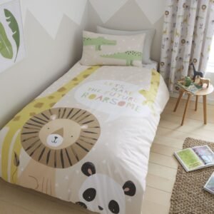 Catherine Lansfield Roarsome Animals Childrens Bedding Natural