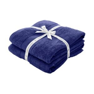 Catherine Lansfield Anti Bacterial Two Bath Sheet Towels Navy
