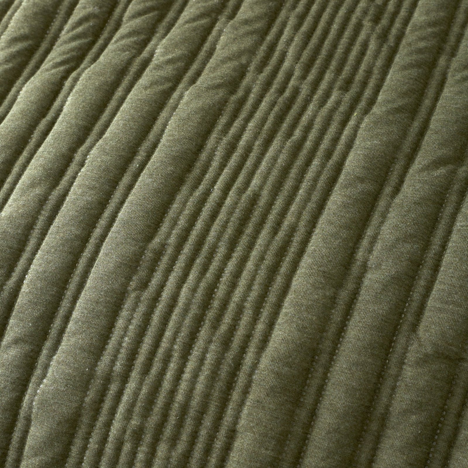 Pineapple Elephant Tamba Jersey Stripe Eco Duvet Cover Bedding Set Olive Green - Image 4