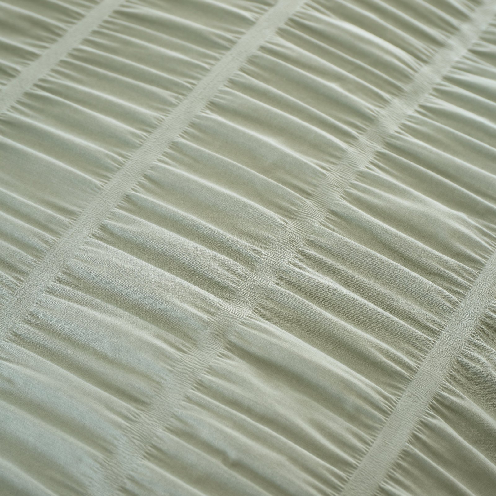 Catherine Lansfield Seersucker Duvet Cover Bedding Set Sage - Image 4