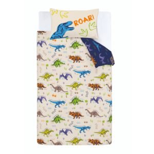 Catherine Lansfield Prehistoric Dinosaurs Childrens Bedding Natural