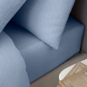 Catherine Lansfield Brushed Cotton Soft and Cosy Bed Linen Fitted Sheet Lansfield Blue