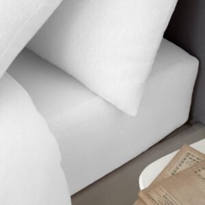 Catherine Lansfield Brushed Cotton Soft and Cosy Bed Linen Fitted Sheet White