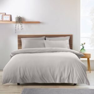 Catherine Lansfield So Soft Easy Iron Duvet Cover Bedding Set Grey