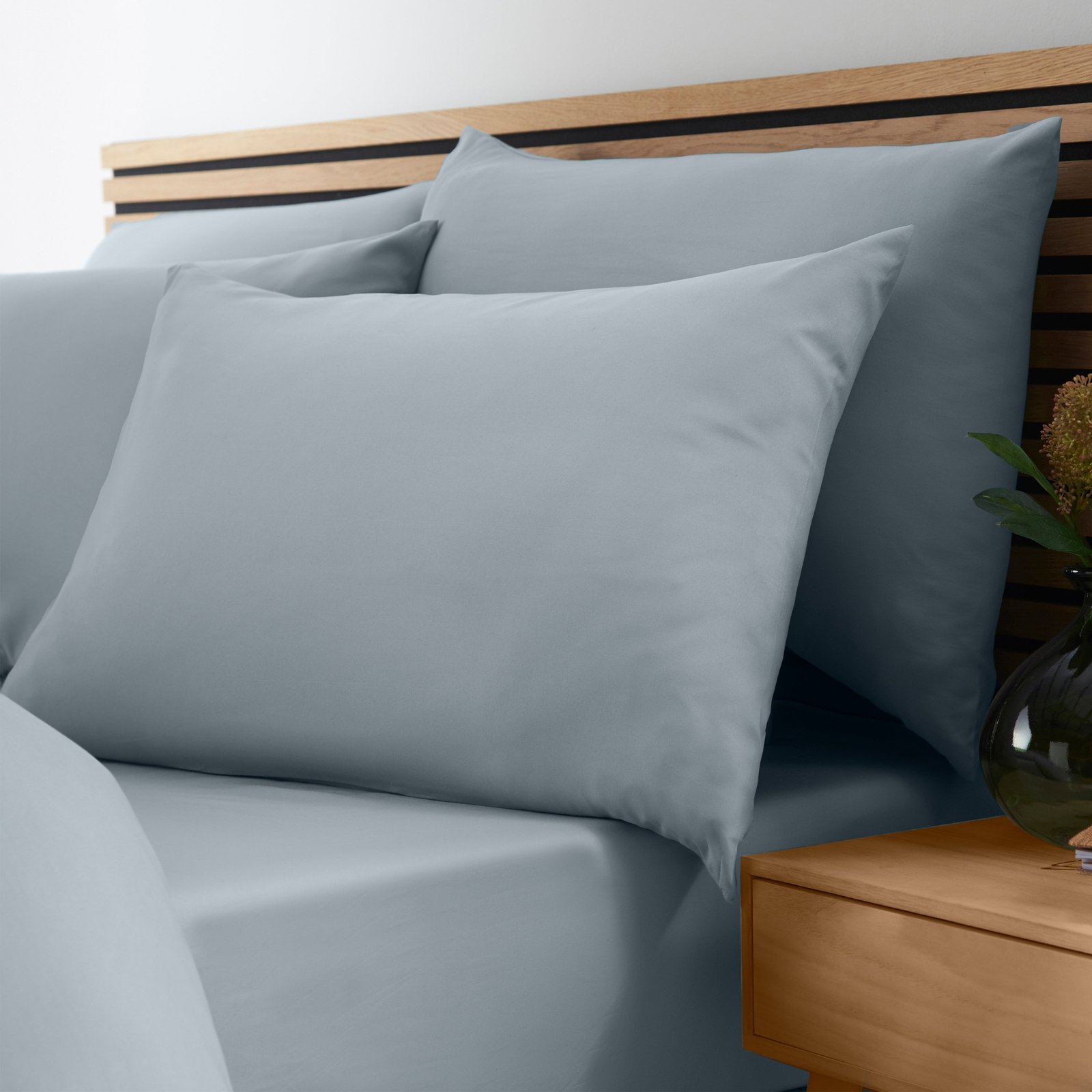 Catherine Lansfield So Soft Non-Iron Bed Linen Fitted Sheet Slate