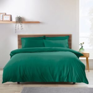 Catherine Lansfield So Soft Non-Iron Duvet Cover Bedding Set Teal Green