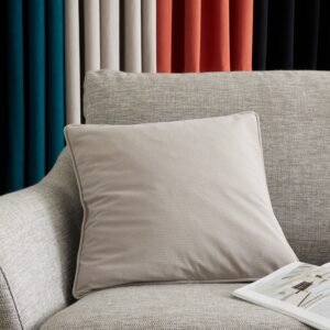 Catherine Lansfield Wilson Velvet Filled Cushion 45cm x 45cm Grey