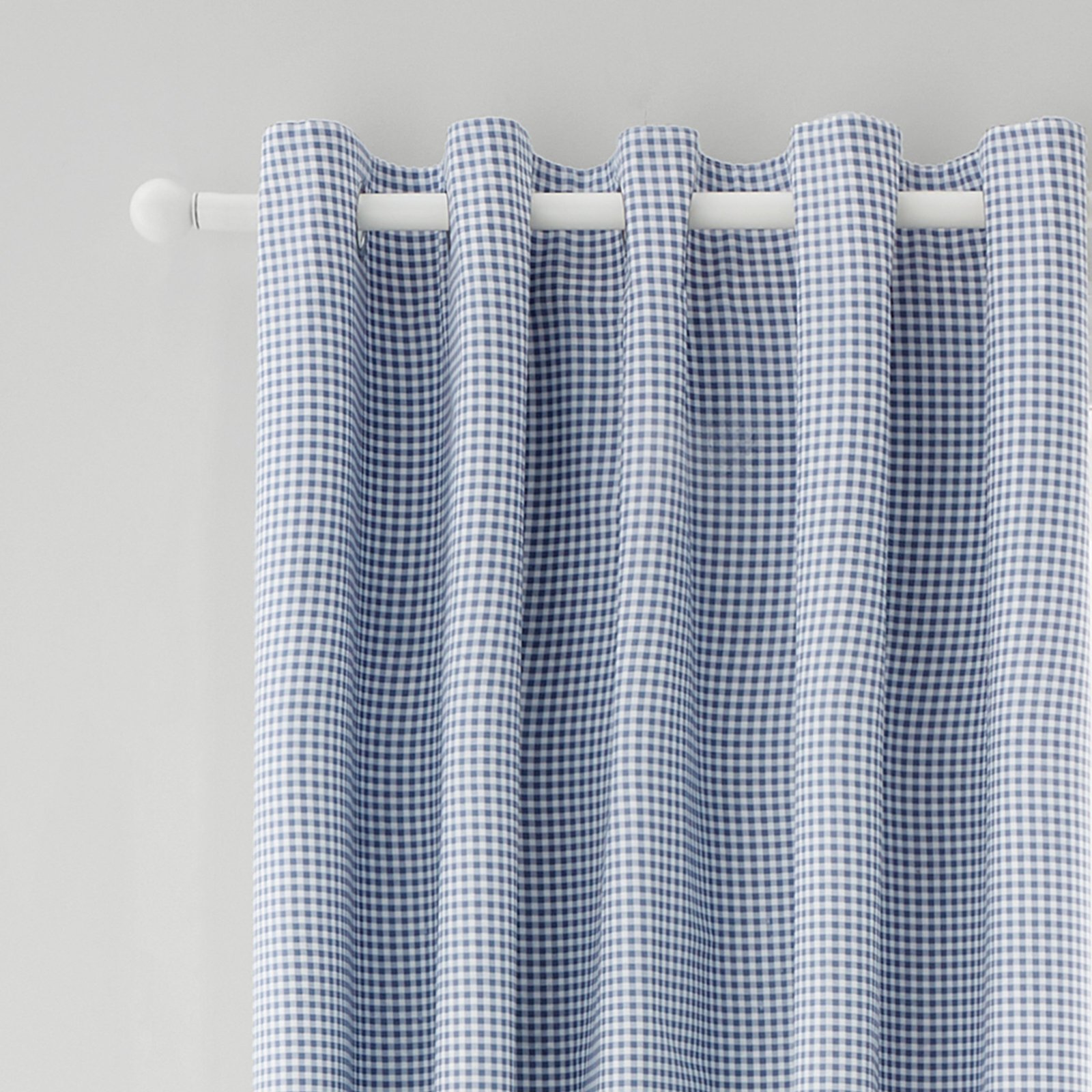 Catherine Lansfield Lucie Floral Ready Made Eyelet Curtains 66'' x 90'' Blue - Image 4