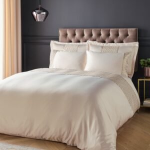 Catherine Lansfield Deco Sequin Duvet Cover Bedding Set Champagne