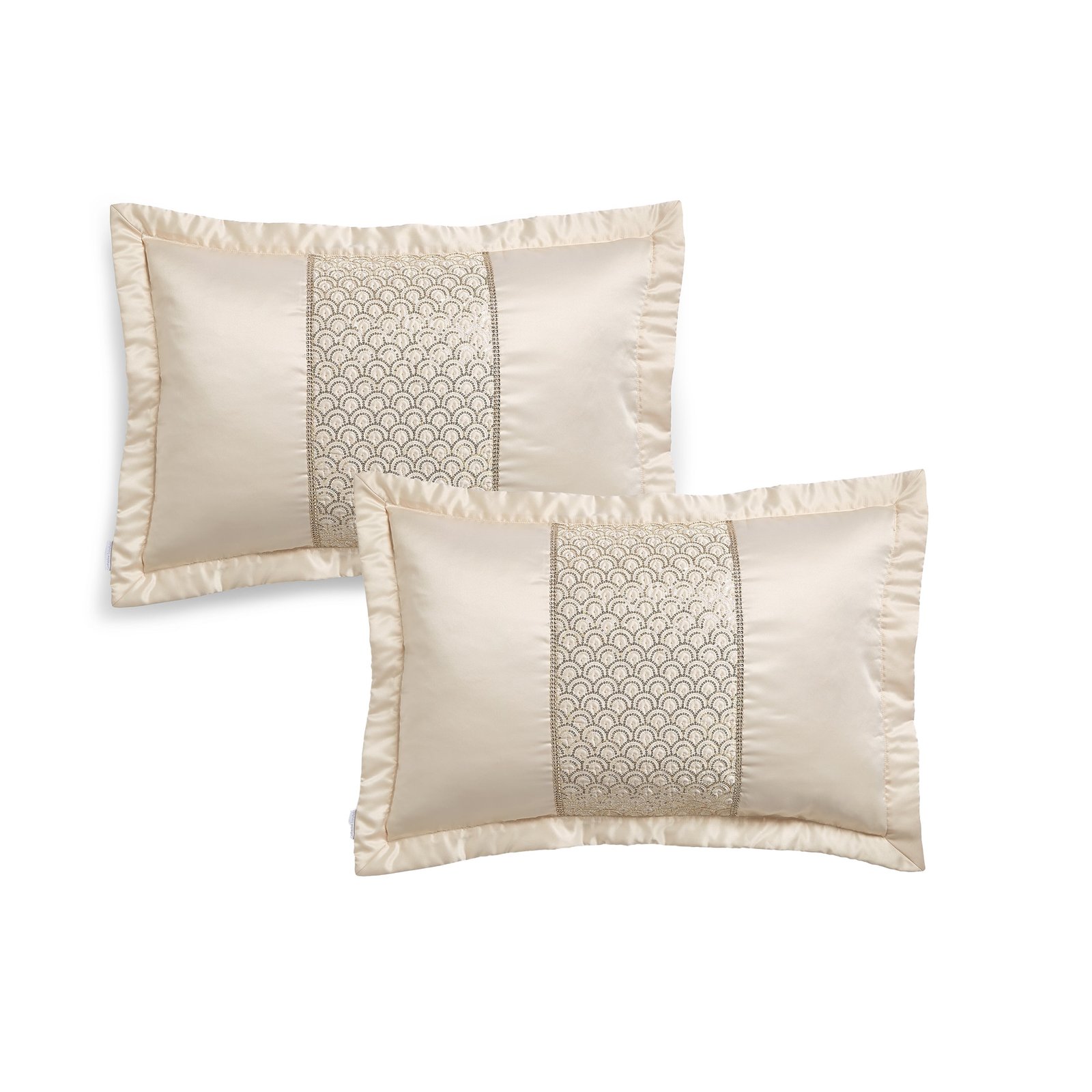Catherine Lansfield Deco Sequin Pair Pillow Protectors Champagne - Image 4