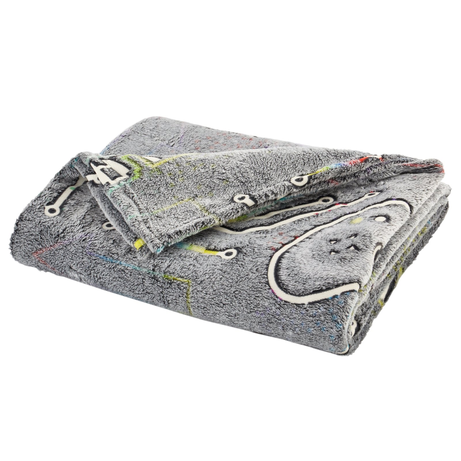 Catherine Lansfield Game Over Fleece Glow in the Dark 130cm x 170cm Throw Black - Image 5