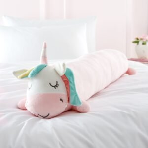 Catherine Lansfield Cuddle Friends Unicorn 3D Filled Cushion Pink