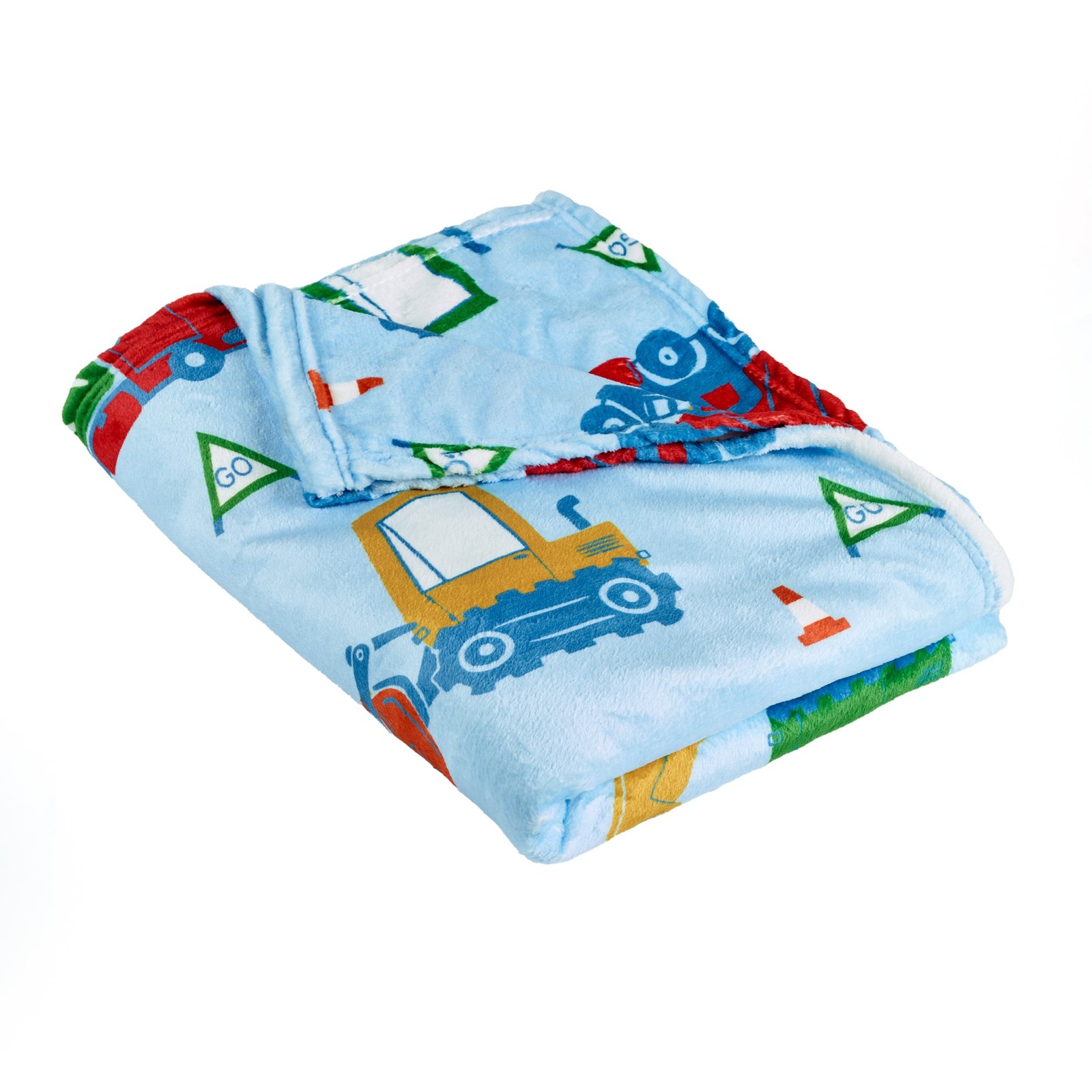 Catherine Lansfield Digger Dreams 130cm x 170cm Fleece Throw Blue - Image 5