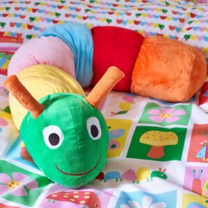 Catherine Lansfield Charlee Caterpillar 3D Filled Cushion Bright
