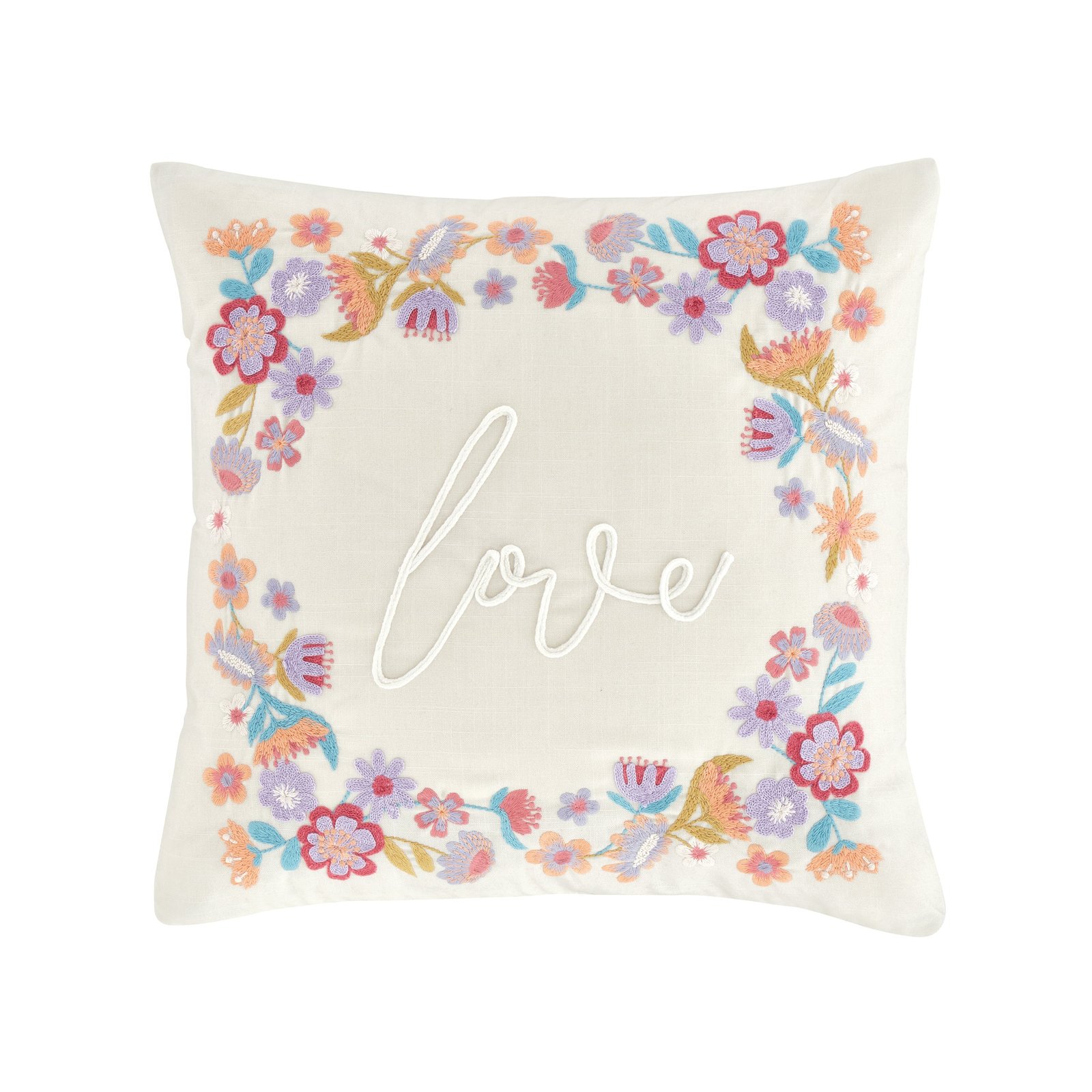 Catherine Lansfield Love Filled Cushion 45cm x 45cm Natural - Image 3