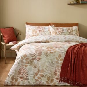 Catherine Lansfield Autumn Leaves Duvet Cover Bedding Set Natural