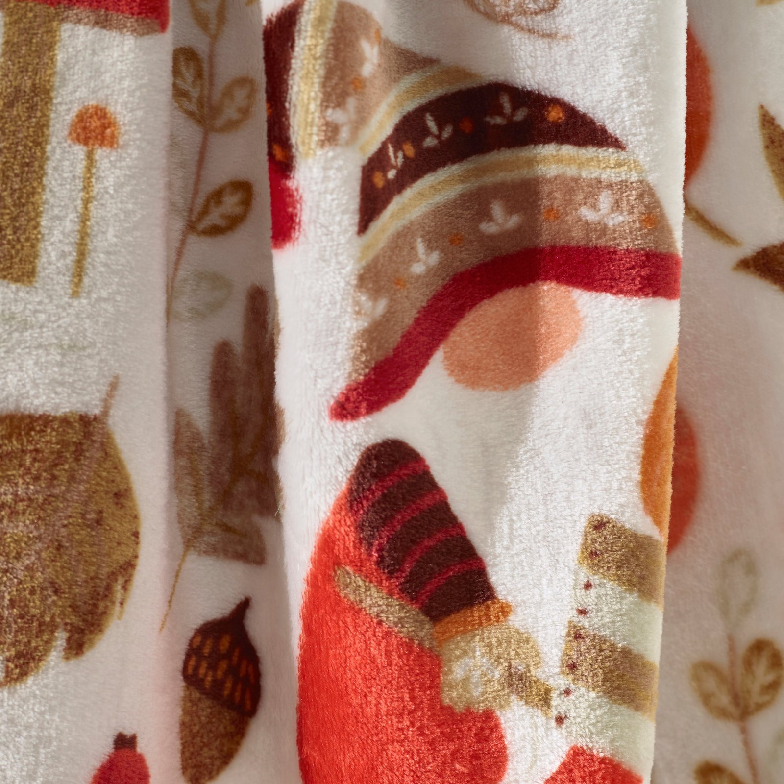 Catherine Lansfield Woodland Gonks 130cm x 170cm Throw Natural - Image 4