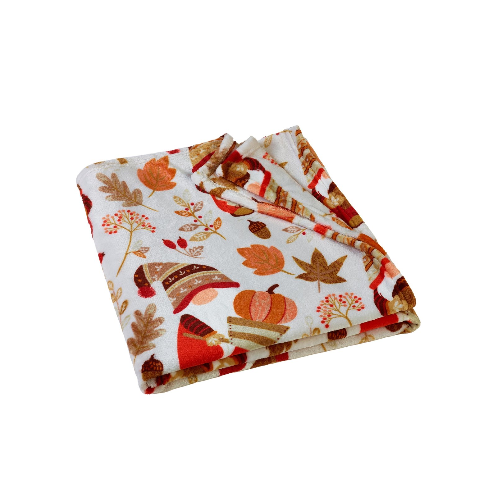 Catherine Lansfield Woodland Gonks 130cm x 170cm Throw Natural - Image 3