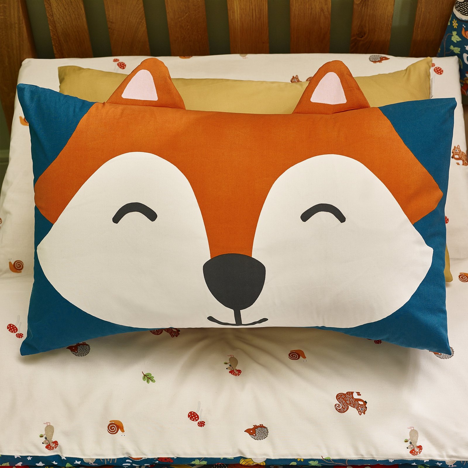 Catherine Lansfield Fox And Woodland Friends Duvet Cover Bedding Set Green - Image 4