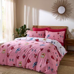 Their Nibs Mon Coeur Duvet Cover Bedding Set Pink