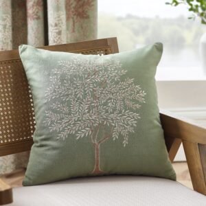 Catherine Lansfield Woodland Trees 45cm x 45cm Filled Cushion Green