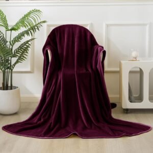 Lightweight Super Soft 450 GSM Fluffy Mink Throw Blanket