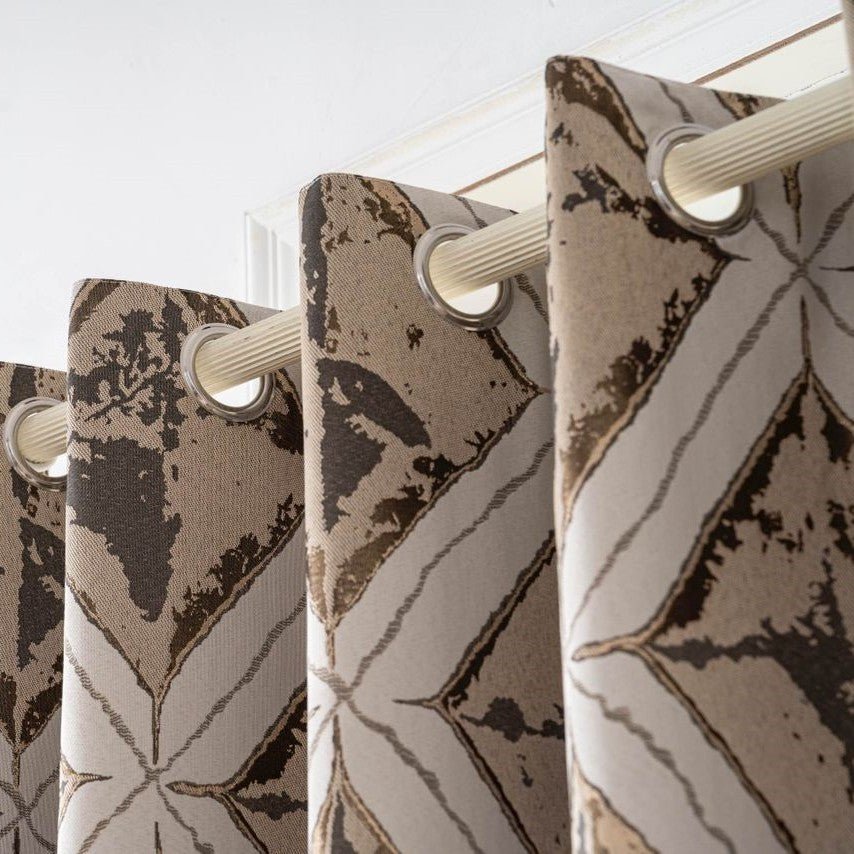 Matrix Ready Made Eyelet Blockout Curtains Gold - Image 3