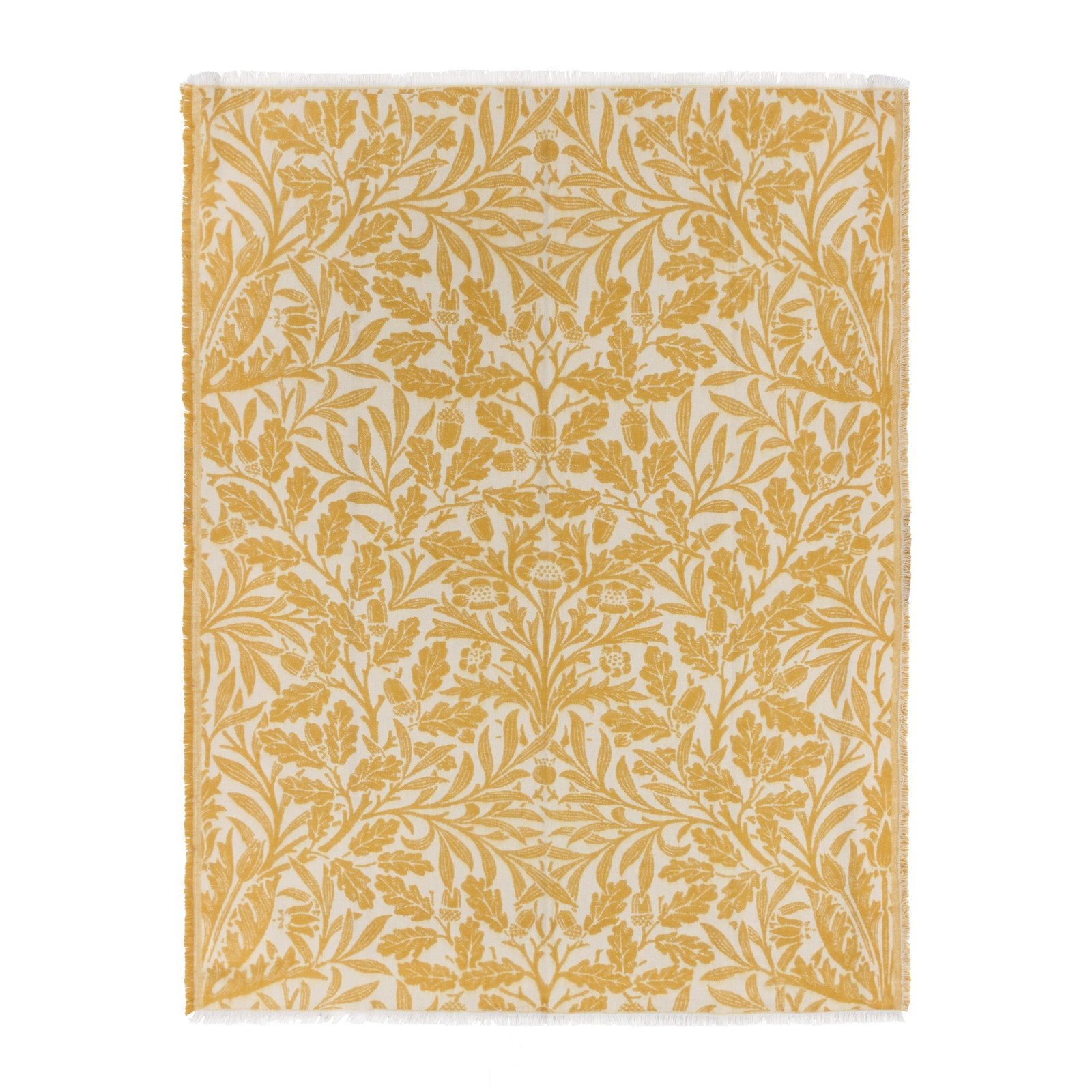 Morris & Co. Acorn Tonal Jacquard 130cm x 170cm Throw Gold - Image 4