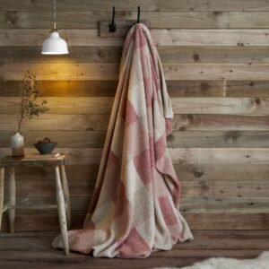 Appletree Ashford Check Boucle 150cmx200cm Throw Natural