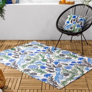 Alentejo Outdoor Indoor Washable 120cm x 170cm Rug Ocean