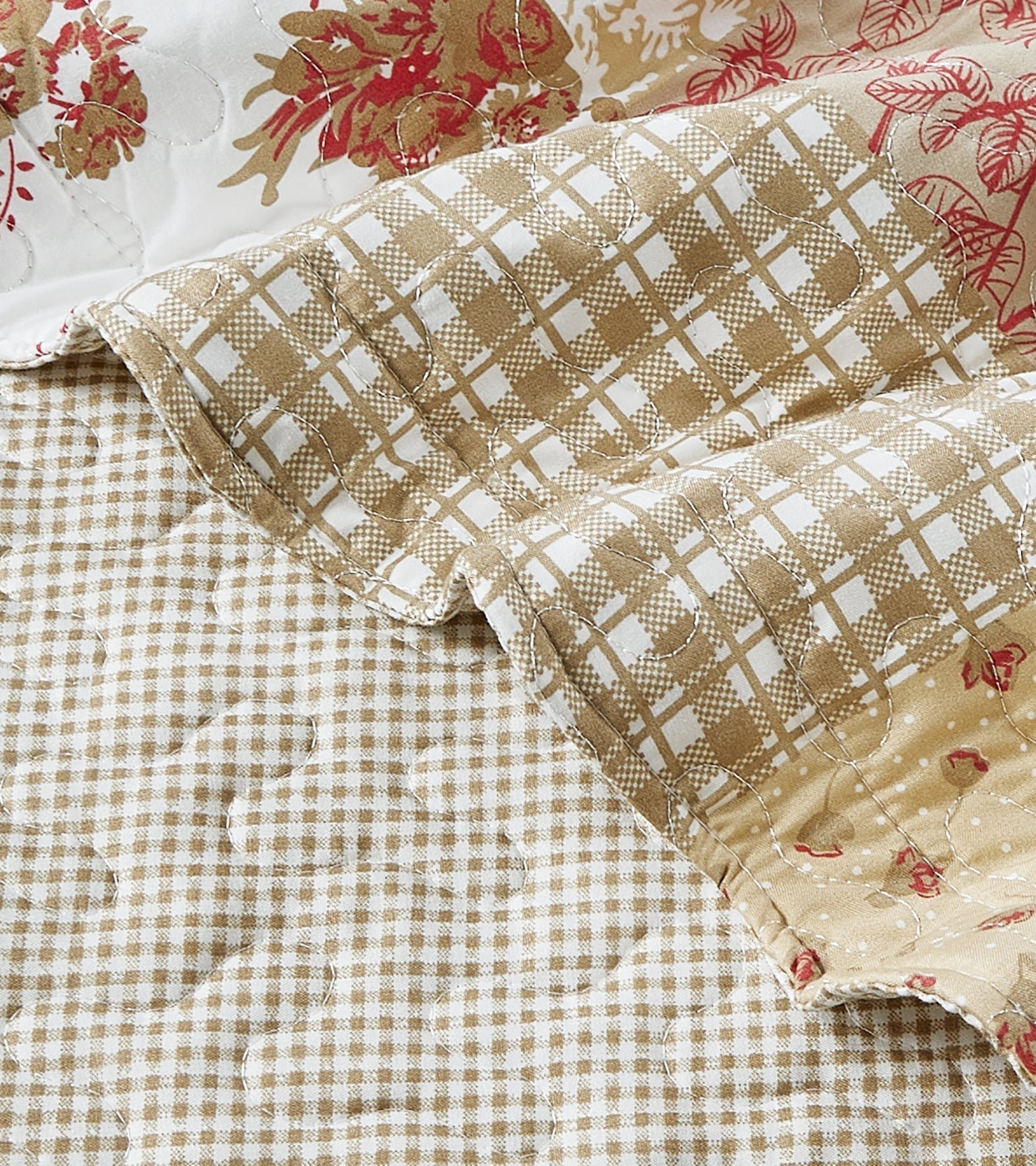 Luxury Quilted Patchwork Embroidered Bedspread Comforter with Pillow Case - Image 5