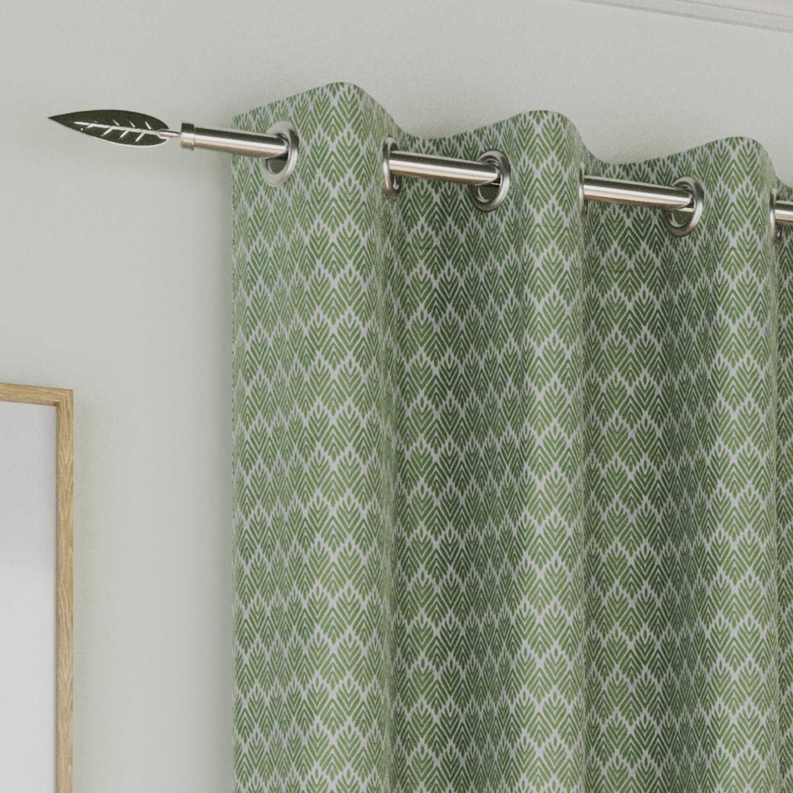 Aspen Thermal Ready Made Eyelet Blockout Curtains Green - Image 7