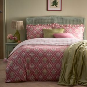 Appletree Aurelia Cotton Duvet Cover Bedding Set Pink