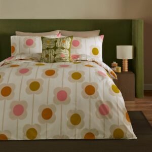 Orla Kiely Abacus Flower Duvet Cover Bedding Set Sunrise