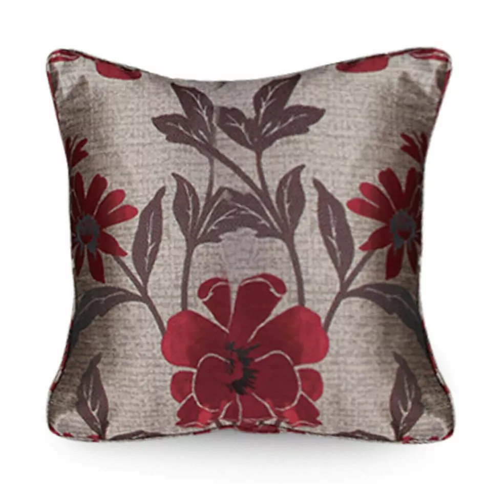 Floral Jacquard Square Sofa Cushion Cover for Bedroom - Image 2