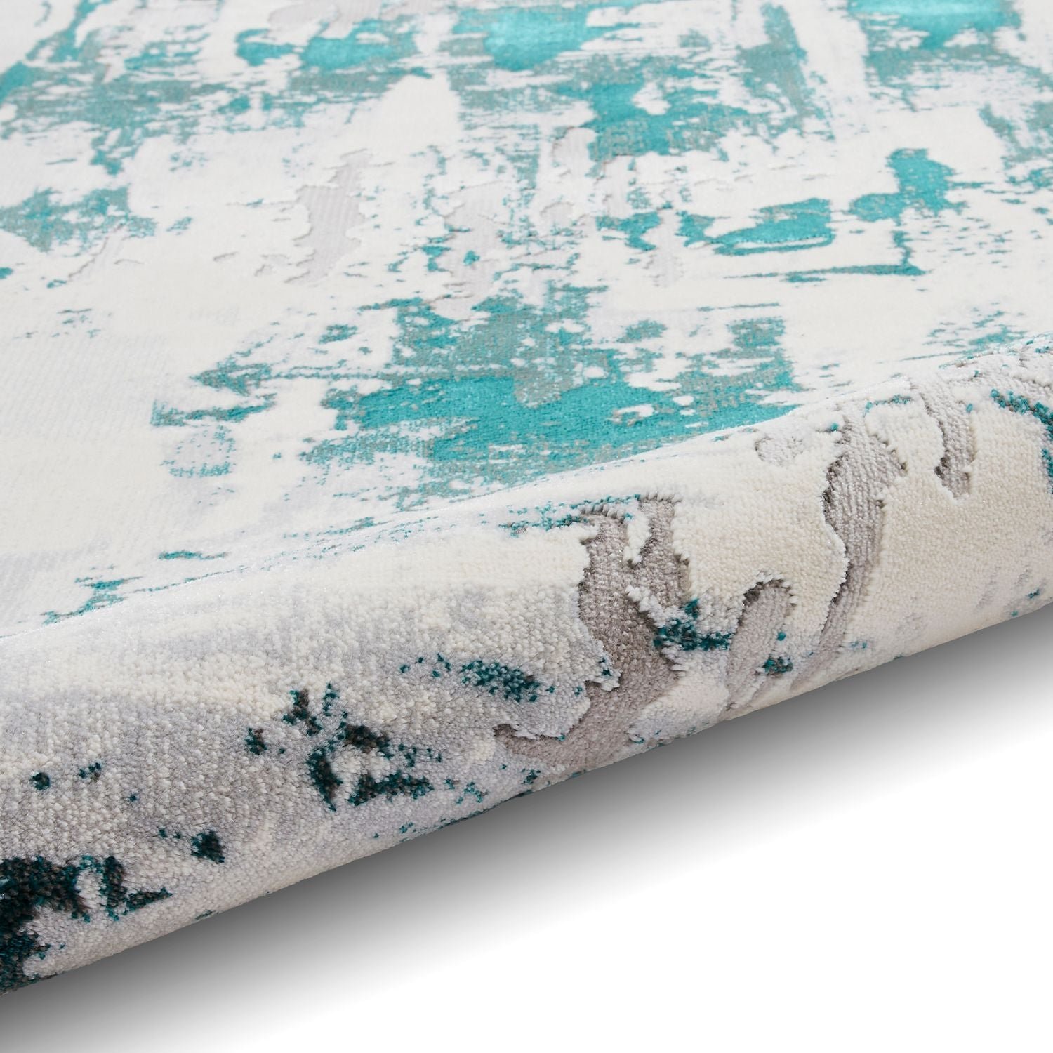 Apollo GR579 200cm x 290cm Metallic Effect Yarn Rug Grey Green - Image 4