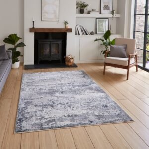 Artemis B9289A Metallic Effect Yarn Rug Grey