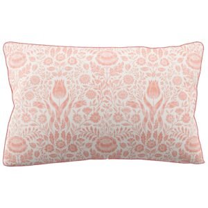 Laura Ashley Ashstead Damask Pair of Housewife Pillowcases Natural Coral