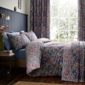 Dreams and Drapes Bessie Duvet Cover Bedding Set Navy