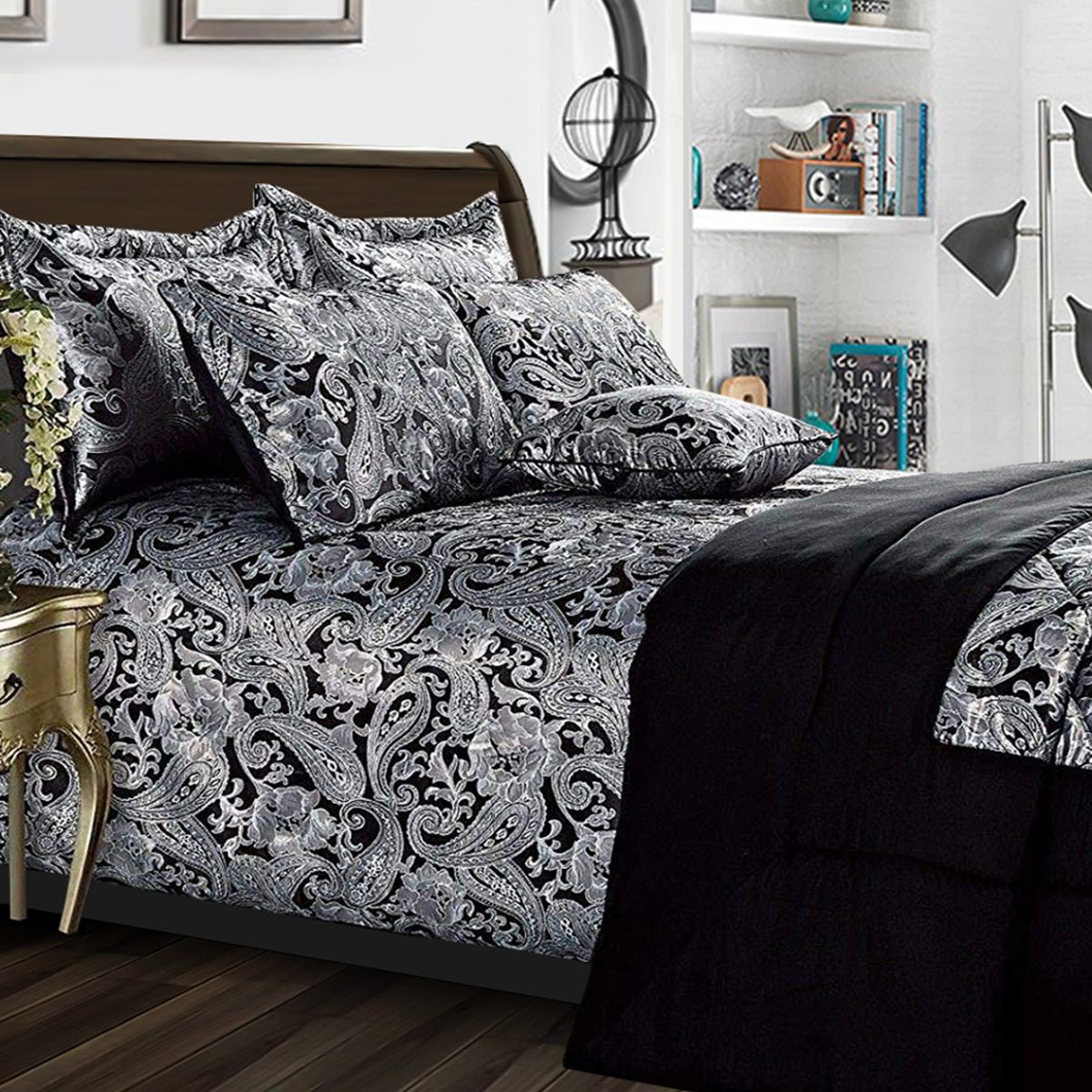 Cleo Quilted Jacquard Bedspread Comforter with Pillow Case