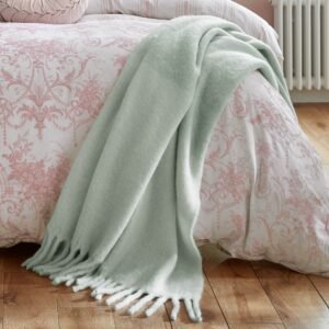 Laura Ashley Bronwen 130cm x 170cm Throw Sage