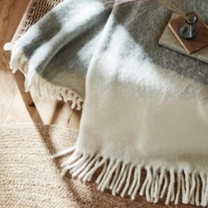 Laura Ashley Bronwen 130cm x 170cm Throw Steel