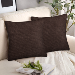 Velvet Corduroy Cushion Covers Coffee