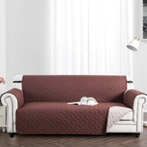 Sofa Protector Cover Reversible Waterproof Non-Slip Brown/Beige