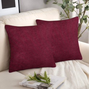 Velvet Corduroy Red Cushion Covers