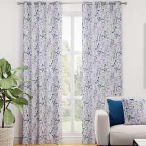 Wildflowers Made to Measure Curtain Indigo