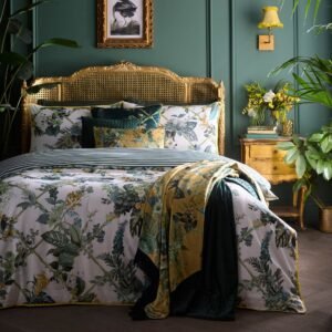 Laurence Llewelyn-Bowen Cotswold Fantasia Cotton Sateen Duvet Cover Bedding Set Green