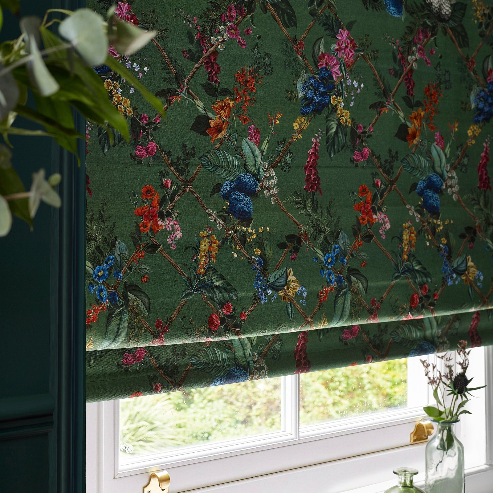 HOUSE Llewelyn-Bowen Cotswold Fantasia Printed Made To Measure Curtains Forest Green - Image 3
