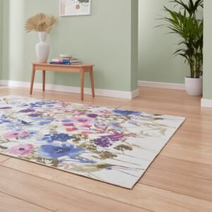 Catherine Lansfield Country Floral Rug Purple